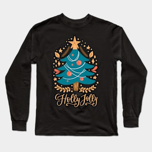 Merry Christmas_Holly Jolly Long Sleeve T-Shirt